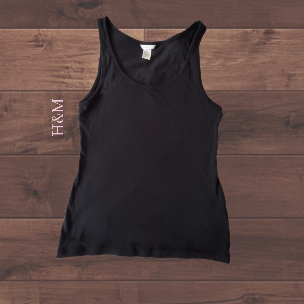 Soft Boat Neck Black Tank Deadstock
